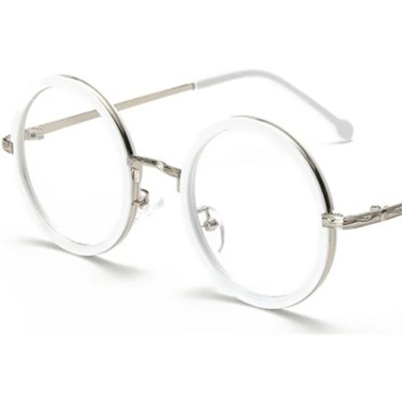 NEW Retro Spectacles Round Frame Eyeglasses Simplity Google Alloy Eyewear Ornamental Fashion Optical Glasses fashion eyeglasses