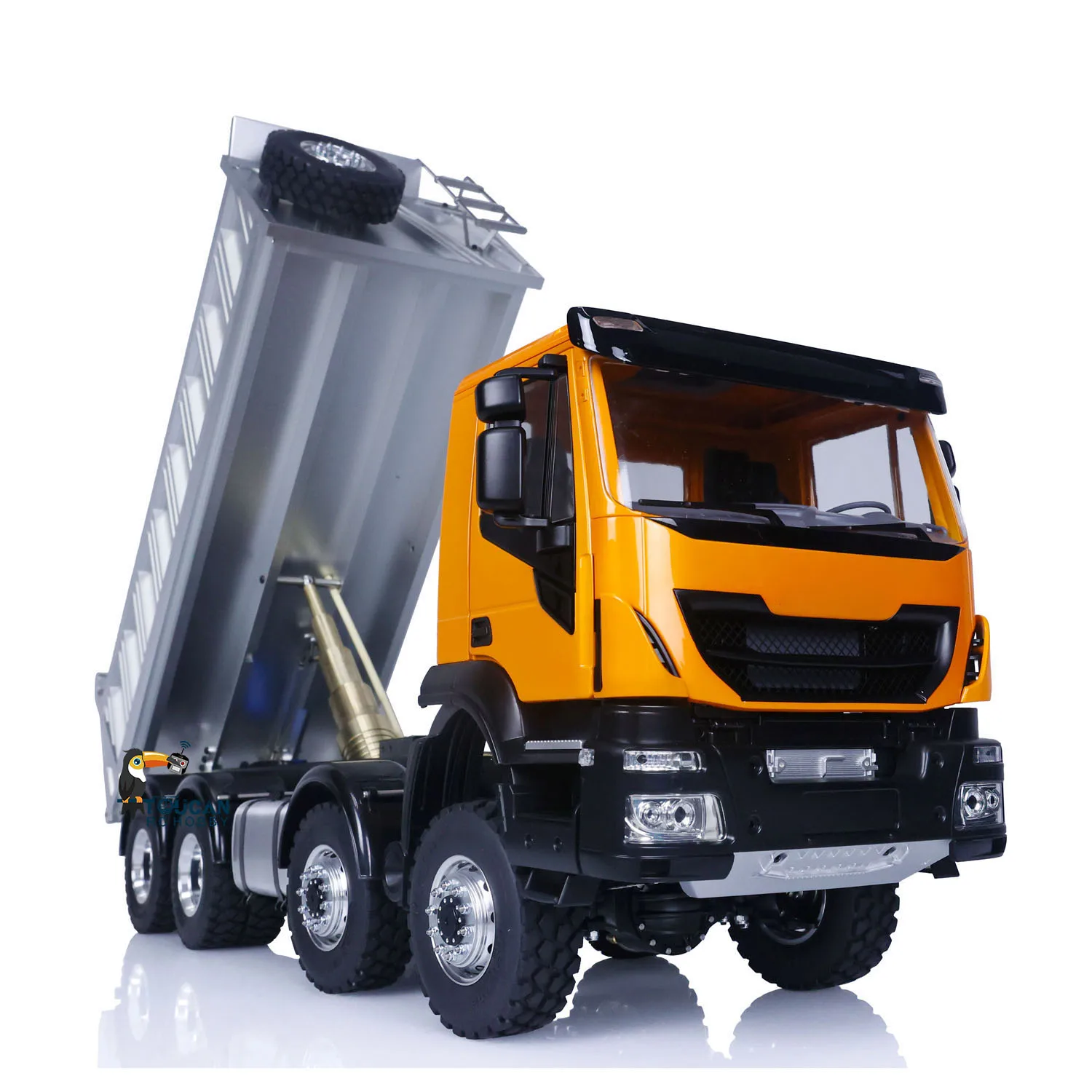 8 X8 Lesu Rc Dumper Idraulico 1/14 Telecomando Ribaltabile Dumper Tucano Fai Da Te Auto Nemico Adulto Thzh1515-Smt1