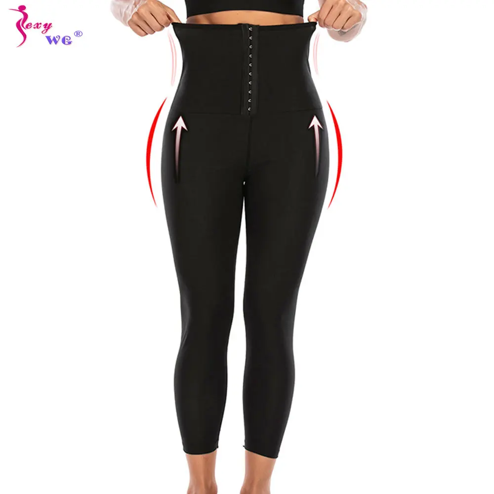 

SEXYWG Sauna Pants for Women Weight Loss Sweat Leggings Slimming Belly Tight Trousers Ladies Body Shaper Waist Trainer Fitness