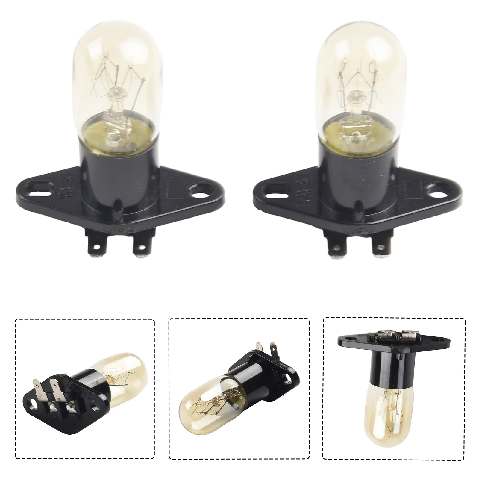 Description Picture 6 of item2pcs Microwave Ovens Light Bulb Lamp Globe 250V 2A  Fit For Midea Most Brand Home Kitchen Appliance Replacement Accessories
