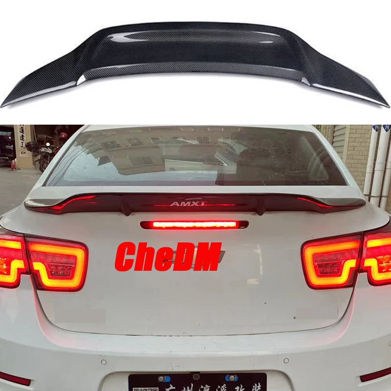 

Car Trunk Spoiler Carbon Fiber FRP Auto Rear Trunk Wing R Style Accessories Spoiler For Chevrolet Malibu 2012-2018