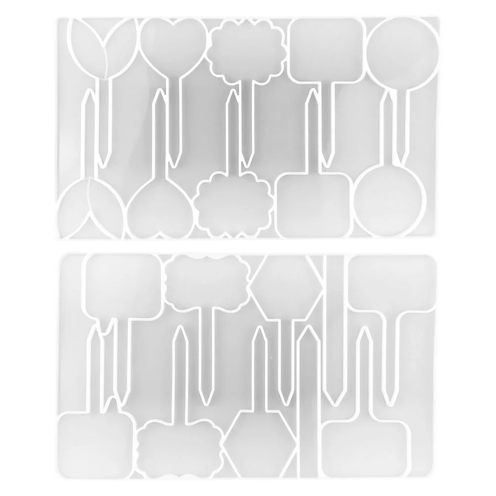 

2 Pcs Plant Tag Stencils Making Mold Label Molds Craft Plant Epoxyate DIY Handicraft Silica Resin Plant Epoxy