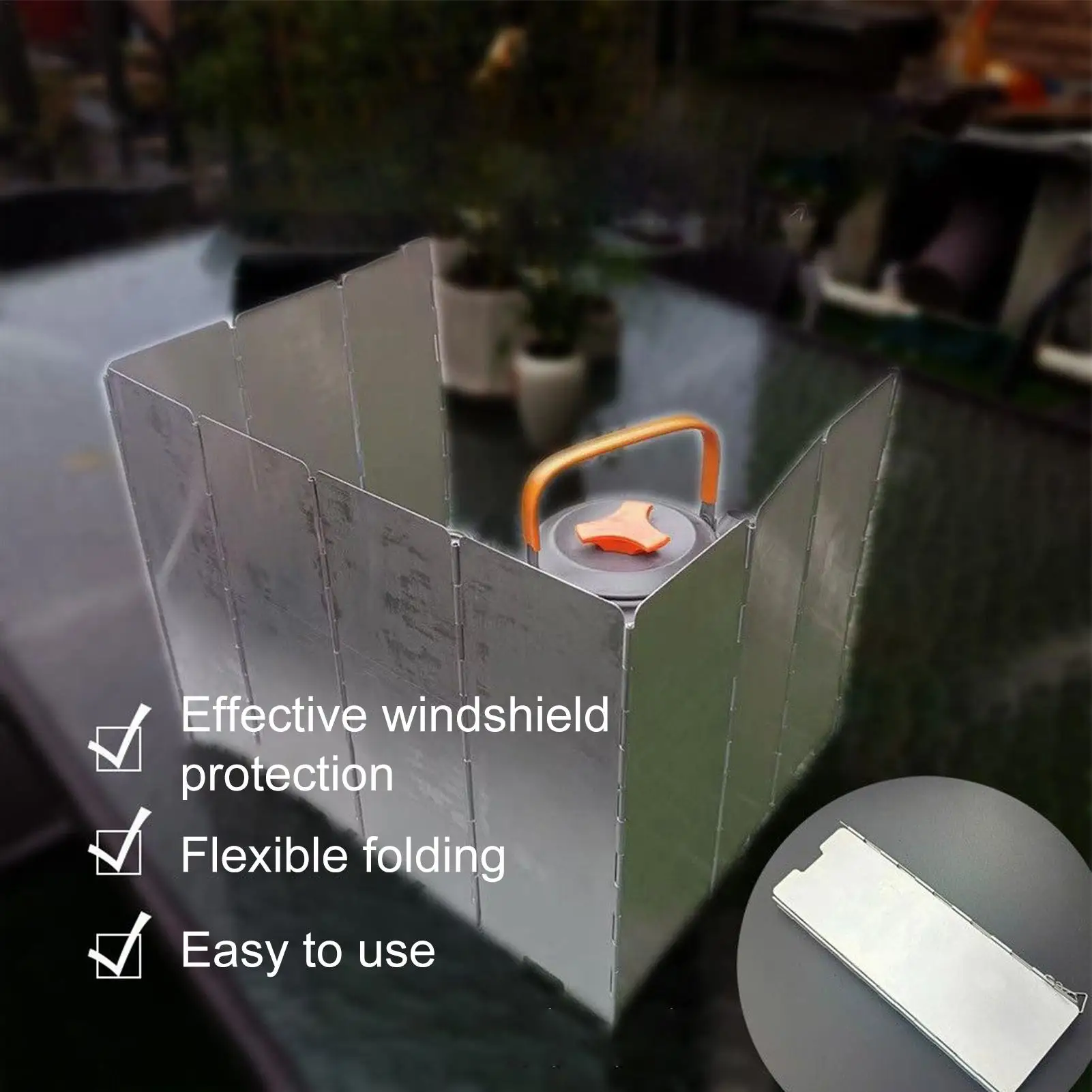 Camping Stove Windscreen Foldable Wind Shield For Grill Space-saving Stove Windscreen For Mountaineering Camping Backpacking