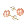 Boucles d'oreilles en perles d'eau douce naturelles pour femmes, en argent Sterling 925 véritable, perle blanche de culture, bijoux, vente en gros