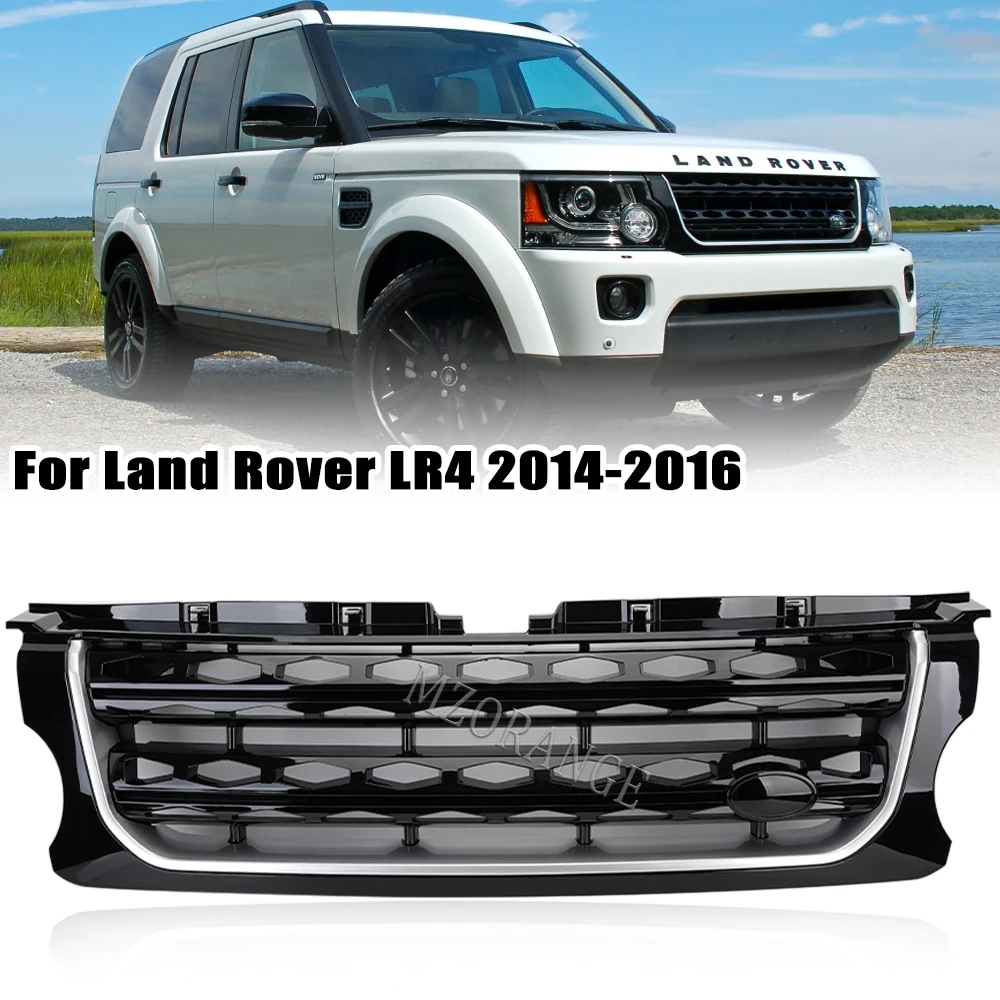 

Racing Grille For Land Rover Discovery 4 LR4 2014 2015 2016 L319 Front Bumper Centre Panel Styling Upper Grills Car Accessories