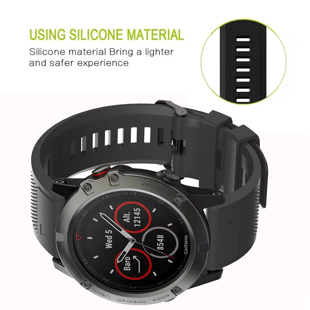 QuickFit Silicone Sports Watchband - 22mm & 26mm Strap Options