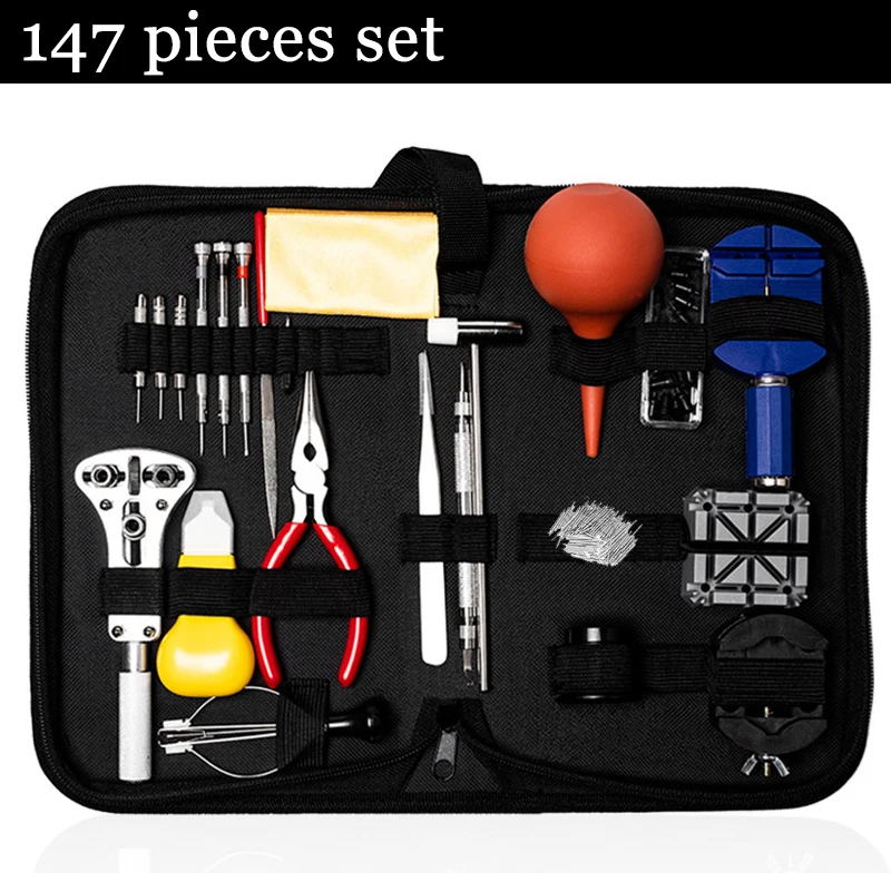 134 147 pcs Watch Repair Tools Kit Clock Watch Link Pin Dissolving Opener Housing Set Opener Link Spring Bar Remover Set