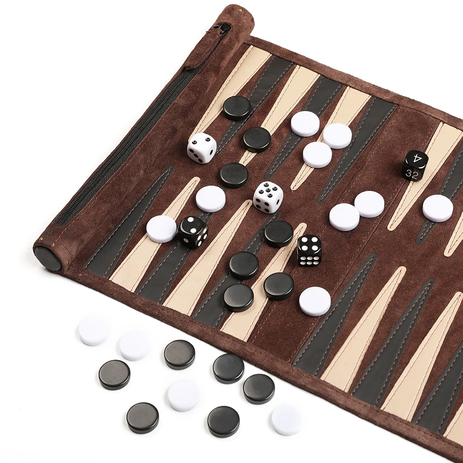 Travel Backgammon Board Game Travel Set Chess Board Set Strategy Board Game Playing Pieces Dice Cups Wooden Chess For Table Game