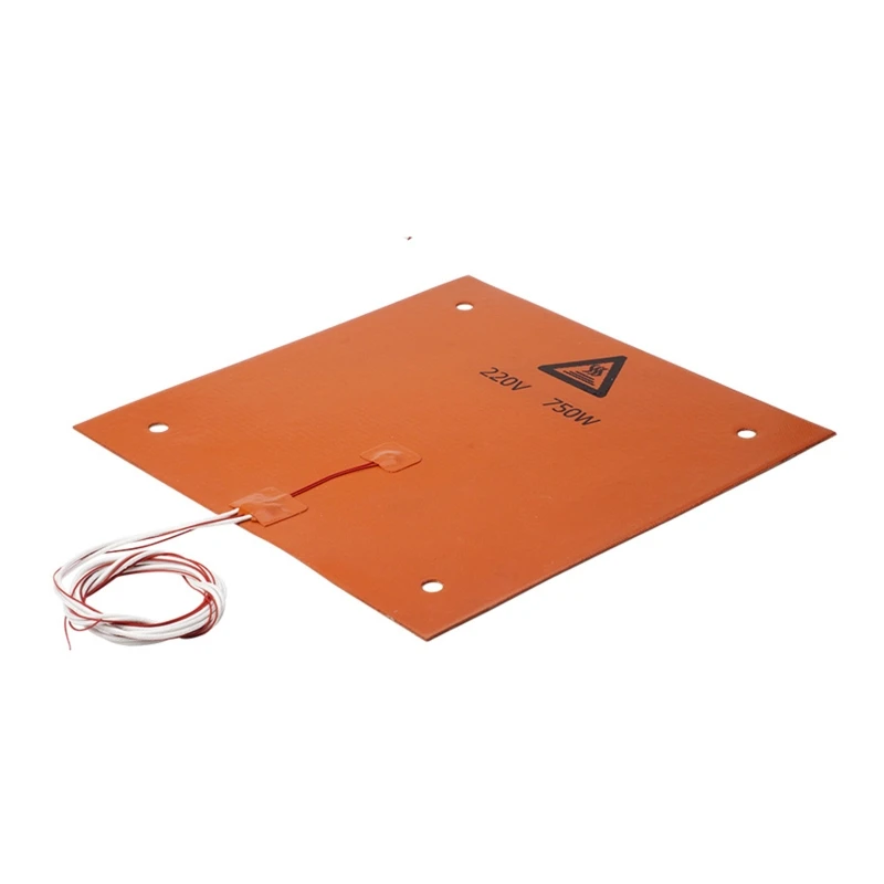 

3D Printer Silicone Heated Bed Pad 310x310mm Heating Plate Mat 220V 750W，Orange Dropship