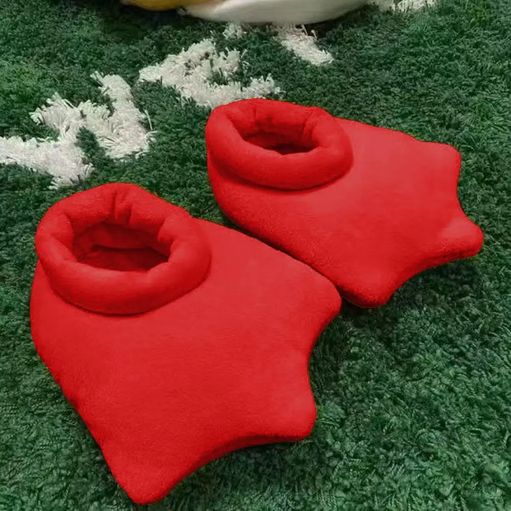 1 Pair Duck Feet Plush Slippers Unisex Cartoon Cotton Shoes Keep Warm Non-Slip Soles Ultra-Soft Cold Weather Indoor Shoes 5