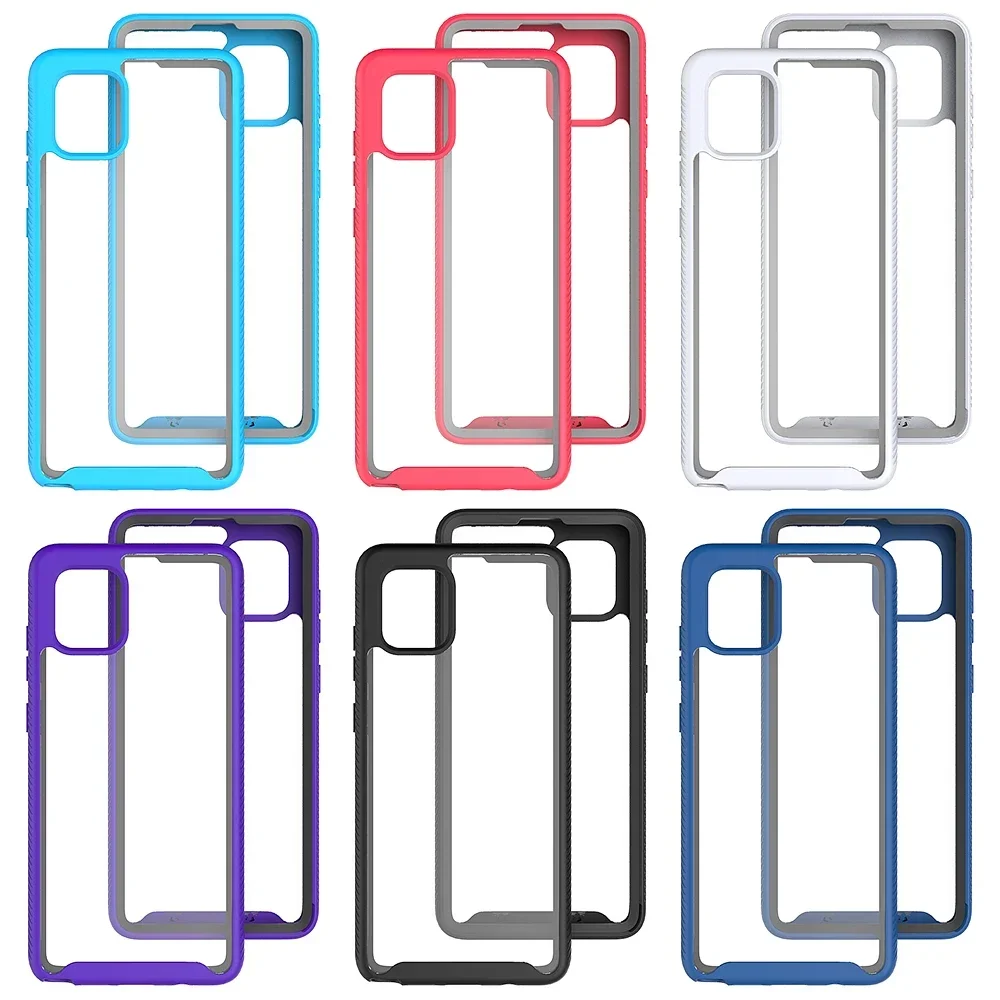 Dual-Layer Shockproof Clear Sky Case for Samsung Galaxy Note Series