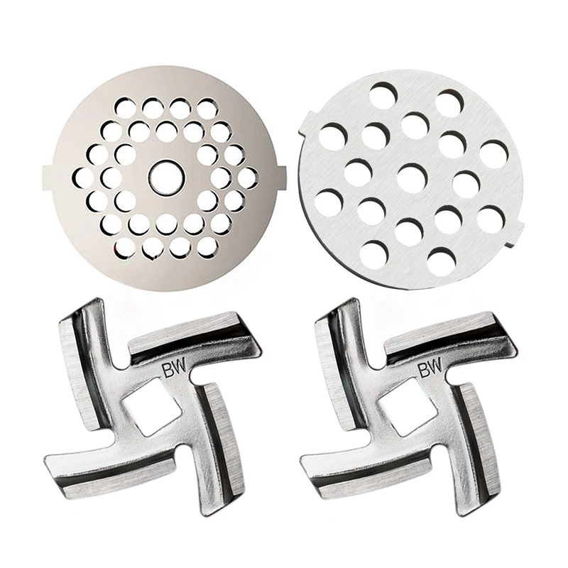 

Meat Grinder Included 2PC Cutter Cutting Blade 2PC Meat Chopper Plates Mincer Part for MG30/60 Grinder