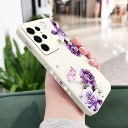 Elegant Peony Floral Phone Case Cover - Galaxy S10 (White)