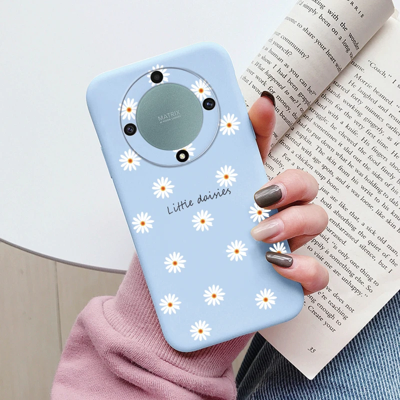 Charming Love Heart Daisy Flowers Silicone Soft Cute Cartoon Phone Case