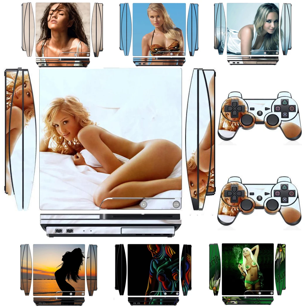 209 Vinyl Skin Sticker Protector Per Sony Ps3 Slim Playstation 3 Slim E 2 Adesivi Per Pelli Controller