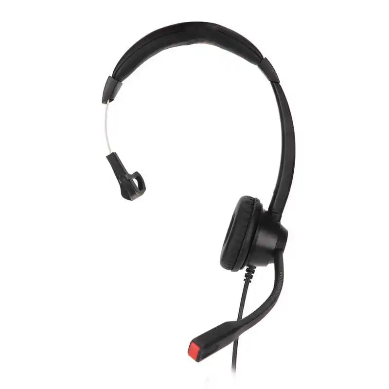 

Single Ear Telephone Headset Noise Reduction Volume Adjustment Mute USB Business Headset with Mic Black H390‑USB‑1 hot