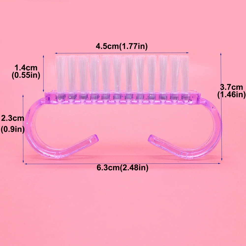 Cleaning Nail Brushes Tools Colorful Plastic Dust Cleaner Art Manicure Pedicure Powder Soft Remover Brush 50Pcs/Lot
