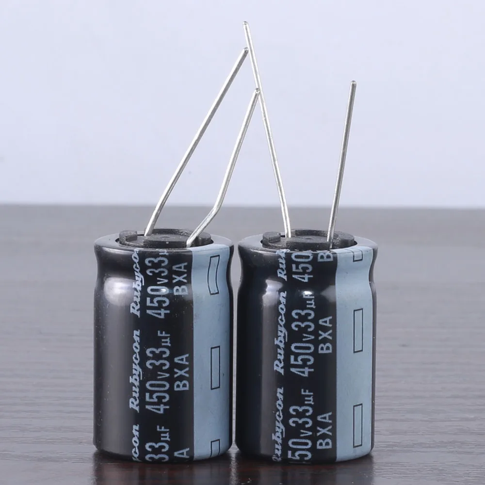 

4 шт., электролитический конденсатор RUBYCON BXA 33mfd 450 в 33uf 18x25 мм, длительный срок службы 105 ℃