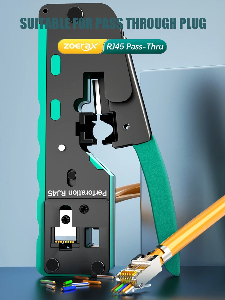 conectores crimper fio stripper cortador de fio para cat5 cat5e cat6 cat6a 7