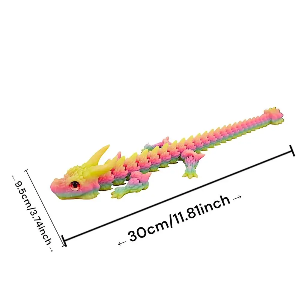 Simulated Eye 3D Printed Dragon Chinese Dragon Laser 3D Printed Diceratops Dragon Flexible Poseable Joints