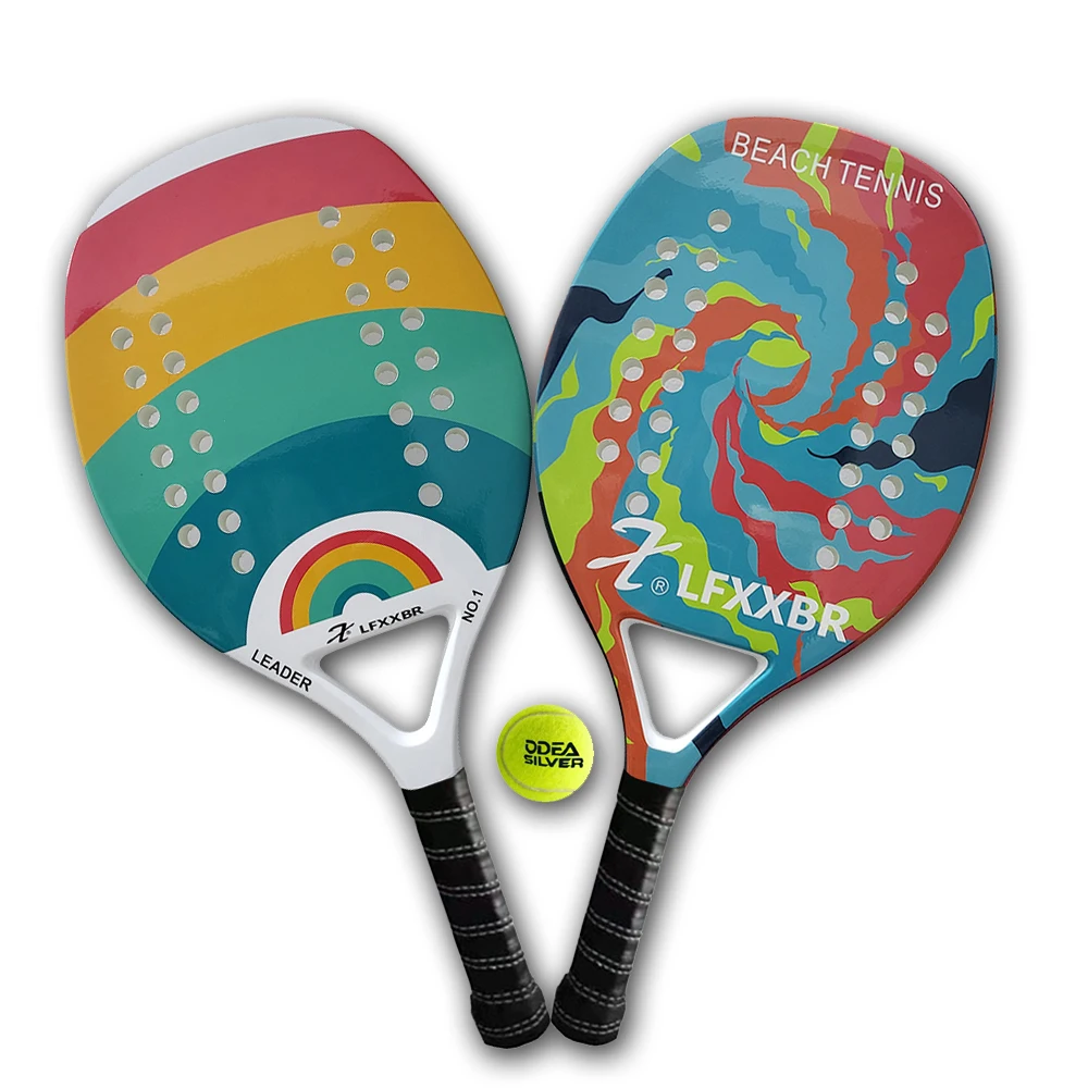 Beach Tennis Racket Full Carbon Professional Eva Beach Tennis Racket For Men And Women - Tennis Rackets