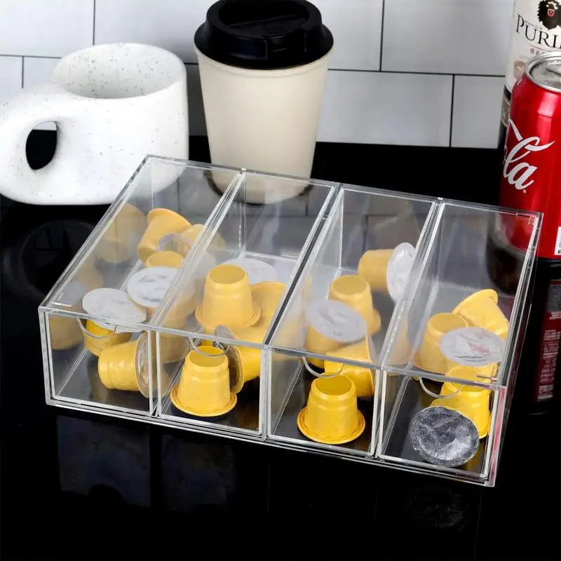 

Acrylic Coffee Pod Holder Compatible Kcup Coffee Pods Holder Drawer Acrylic Covers Coffee Station Organizer Kitchen Accessories