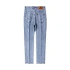 2025 Spring  Summer Brand New Men's Fit Straight Thin Cotton Stretch Jeans Classic Pocket Youth Men Lightweight Light Blue Pants 5