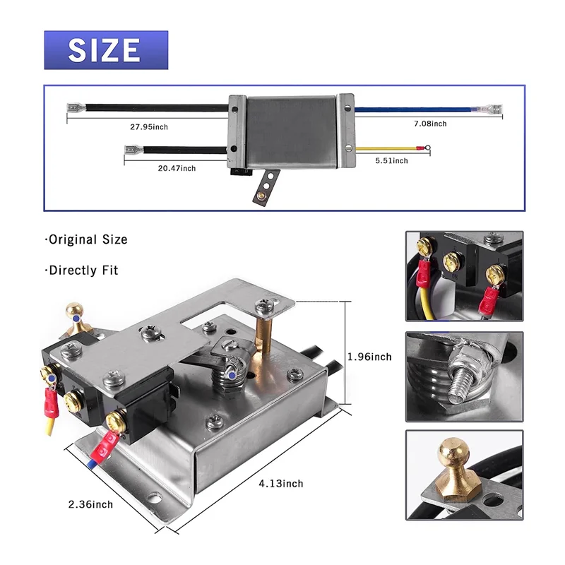 For Golf Cart Potentiometer with Micro-Switch Marathon 1989-1994 Electric Models 27094G01 25399G1 25267G2