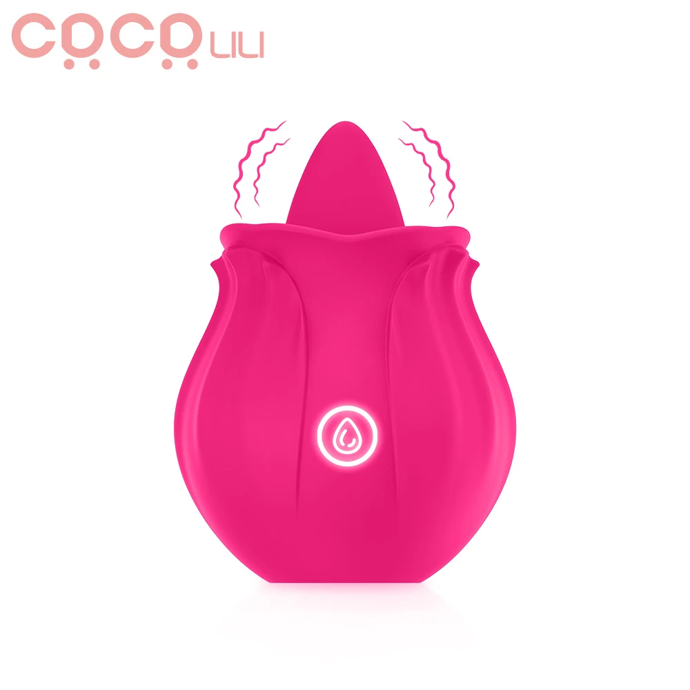 

Flower Shape Tongue Licking G Spot Vibrator Nipple Clitoral Stimulation Egg Vibrators Clit Breast Massager Sex Toys for Women