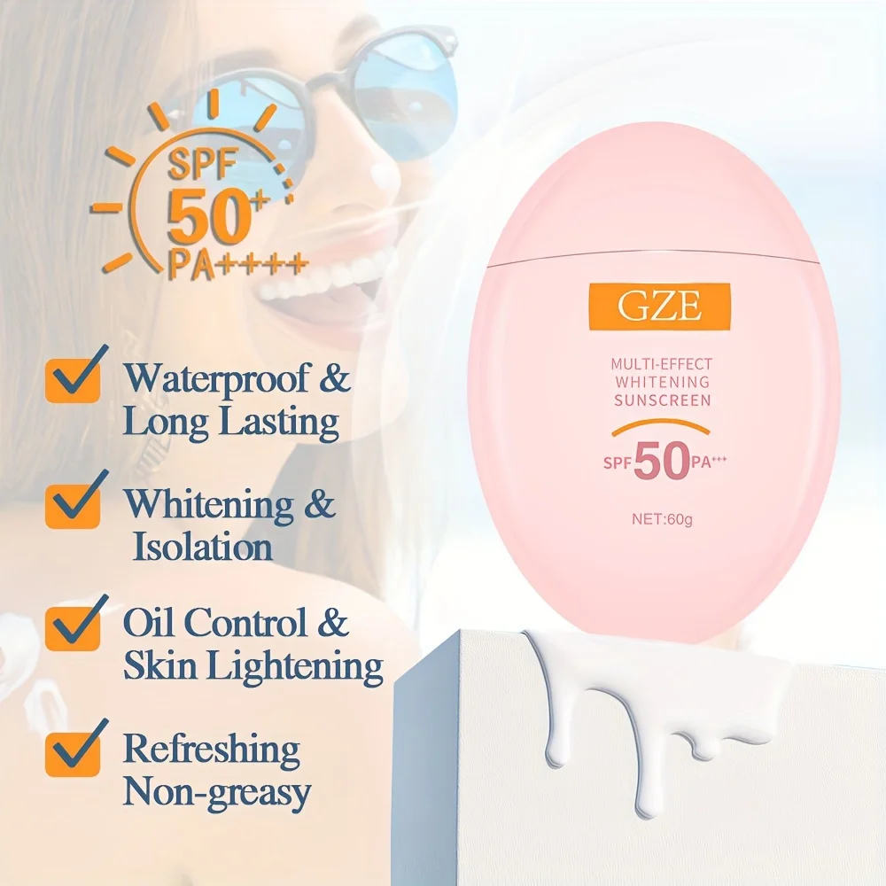 GZE MINERAL SUNSCREEN LOTION: SPF50 Broad Spectrum UVA UVB, Face Neck Protection, Sunburn Cream Zinc Oxide Sensitive Skin PA+++ 3
