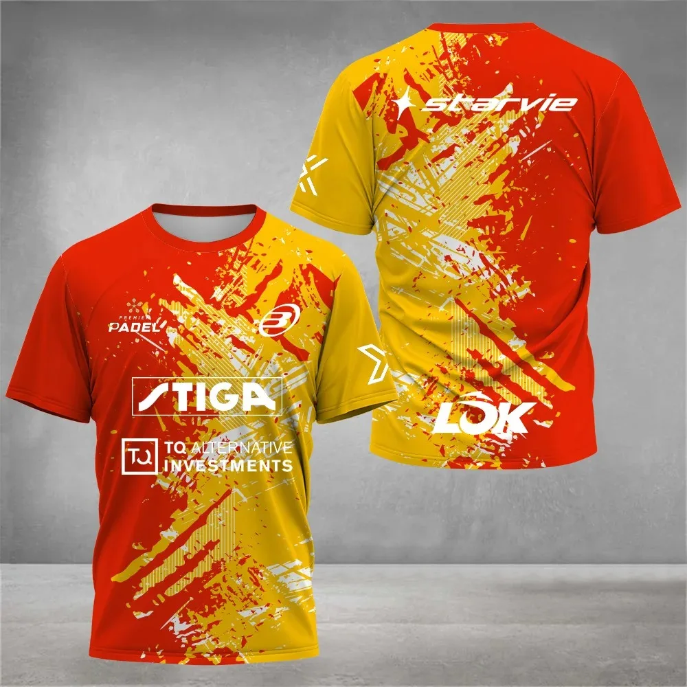 Padel Jersey Breathable Quick Drying Tennis Short Sleeve T-shirt Men Sports Fitness Top Loose Sweatwicking Casual Shirt t shirts downhill jerseys