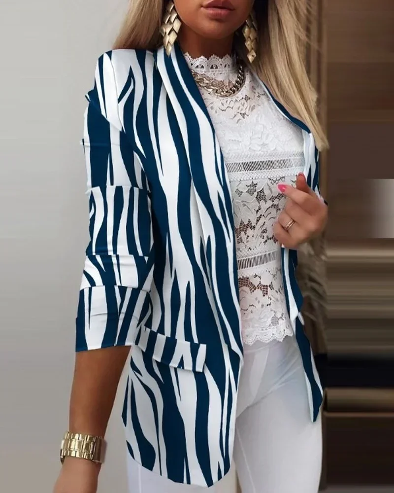 Tie-dye Gradient Casual Blazers 9 Styles Simple Loose Spring Autumn Coats Office Lady Business Clothing Chic Blazers New Jackets