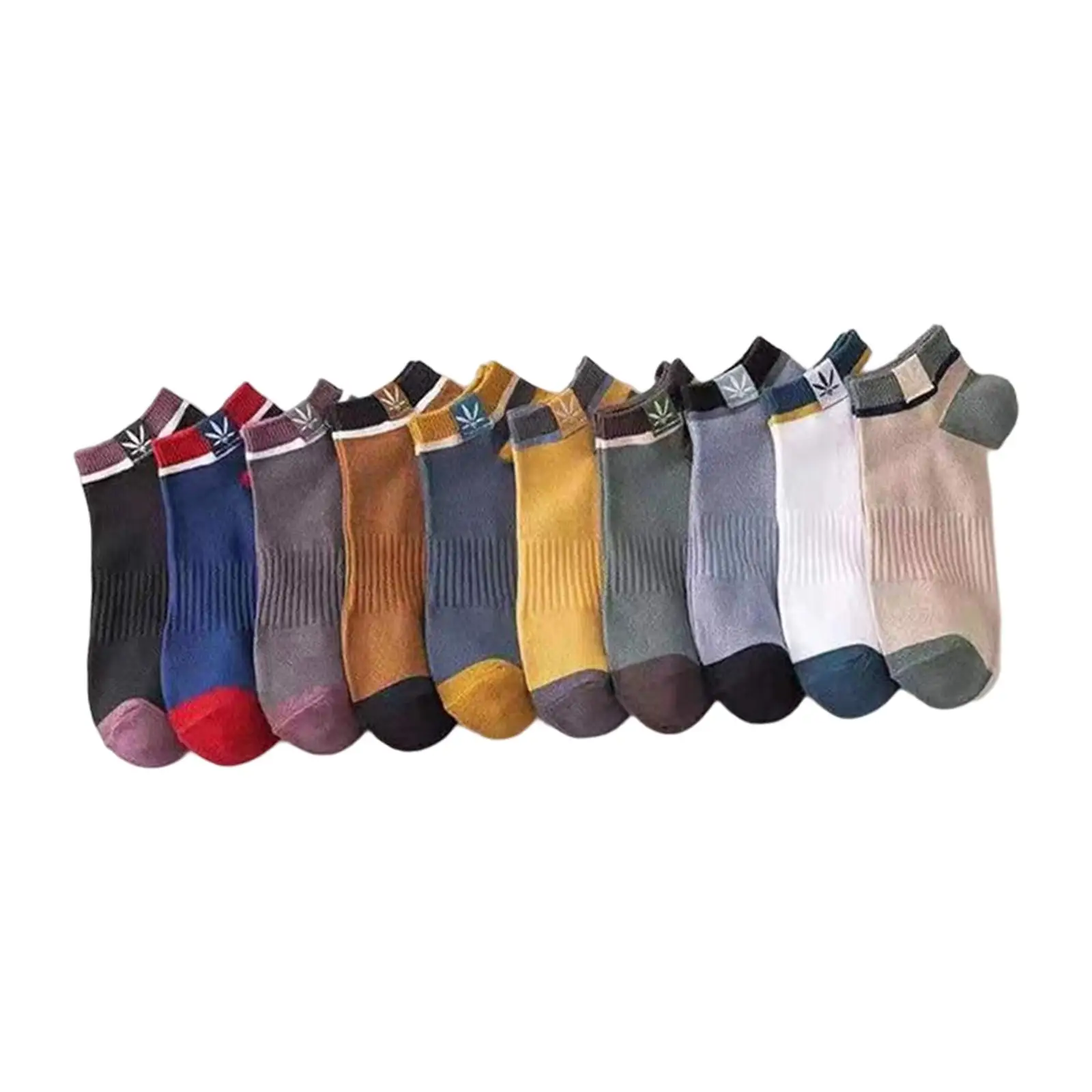 

10 Pairs Mens Ankle Socks Casual Comfort for Trainer Four Seasons Men Women