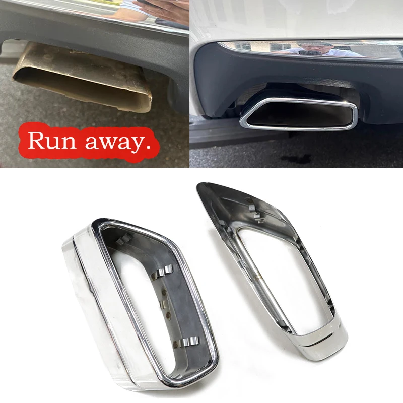 BMW 525i 528i 530i G30 G31 Exhaust Tip Muffler Square Cover Stainless Steel Exhaust Nozzle