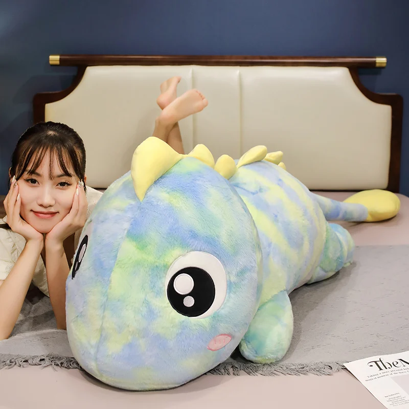 Lovely Nice Plush Giant Dinosaur Toys Super Soft Bed Pillow Cushion Full Stuffed Animal Baby Christmas Birthday Gift For Girls