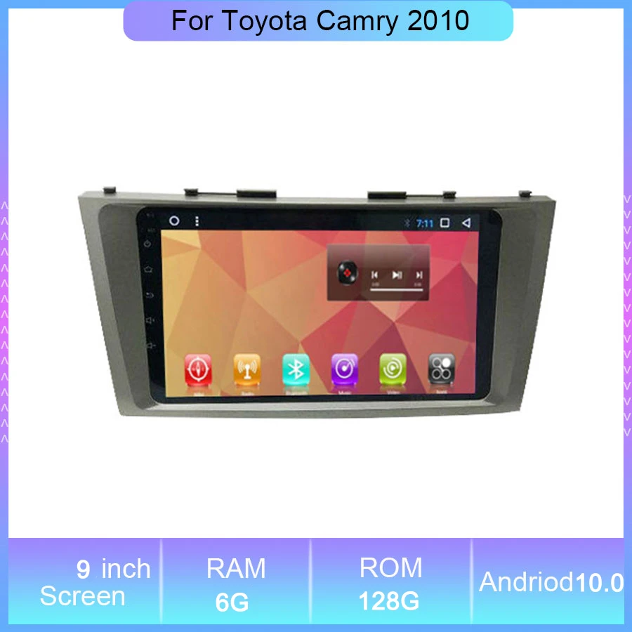 

9 "Android 10 автомобильные мультимедийные плееры для Toyota Camry 2010 аудио радио GPS навигация видео автонавигация головка стерео