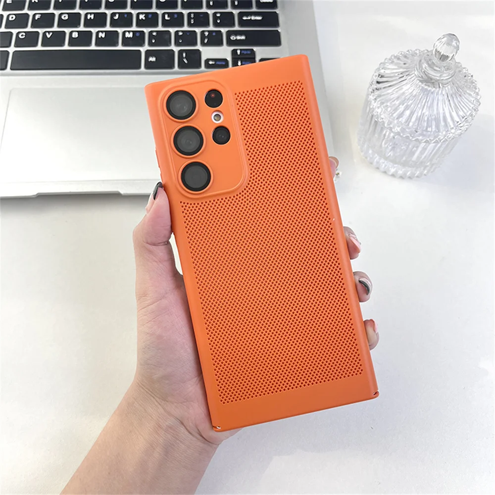 Slim Breathable Heat Dissipation Mesh Phone Case with Lens Protection and Bumper Cover