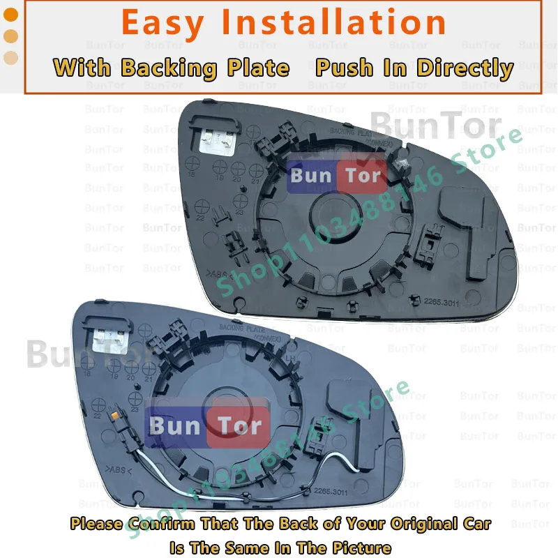 현대 코나 용 LH & RH 백미러 2018 2019 2020 2021 2022 2023/87611-J9010 87611-J9020/자동차 윙 미러 렌즈 액세서리