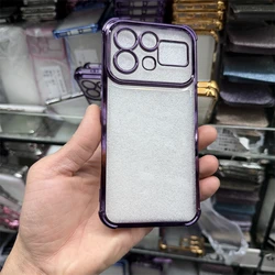 Enhanced Camera Protect Transparent Silicone Case with Electroplated Finish for Infinix Note 60 (PURPLE)