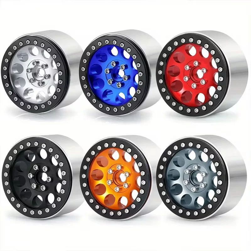 INJORA 2.2 Beadlock Llanta De Rueda De 5 Radios -0.394 In Rueda De 5 Radios 0 394 In Rueda De Desplazamiento Para Trx4 Trx6 Scx10 Rr10 Wraith 110 Rc Crawler Car Negro Y Gris