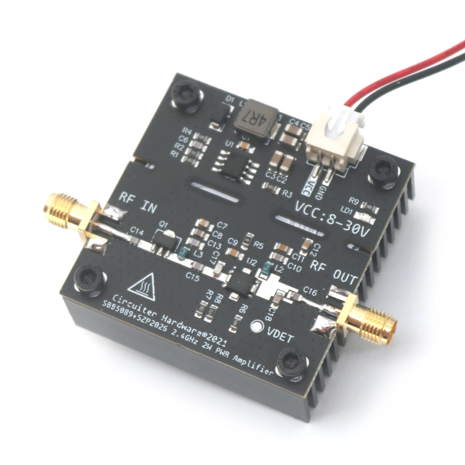 SBB5089 SZP2026 2,4G 2W RF POWER Verstärker WIFI InGaP Verstärker 23DB Gain 12V 24V DC 2,4GHZ Bluetooth Bildübertragung HAM Radio – Detail 6