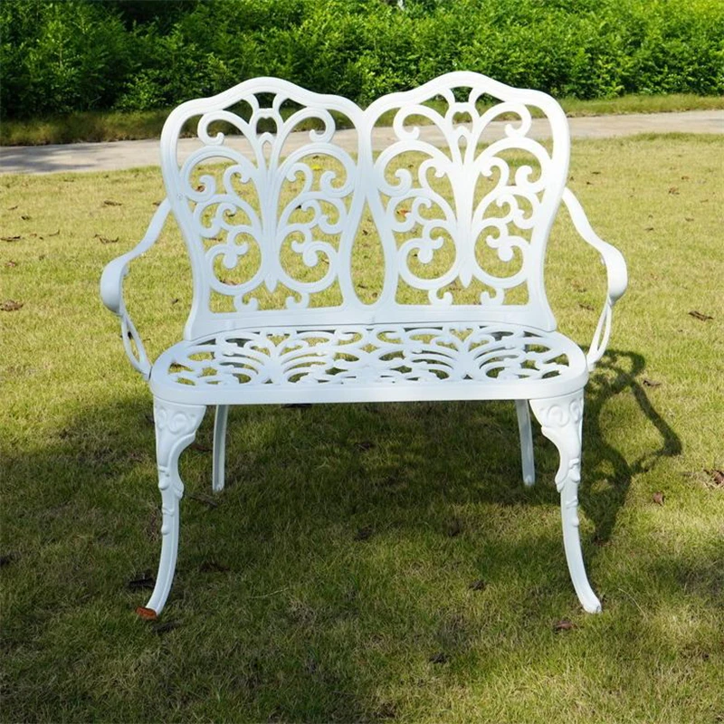 Loveseat Garden Cast Aluminum Patio Bench Chair