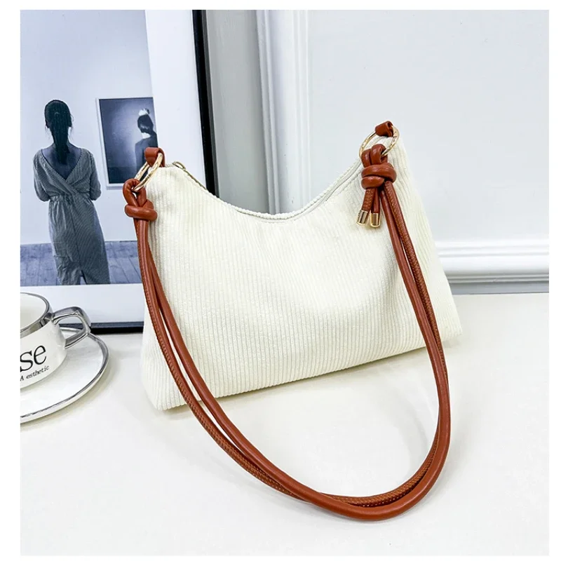 

Fashion Retro Solid Color Women's Corduroy Shoulder Bag Women's Crossbody Bag