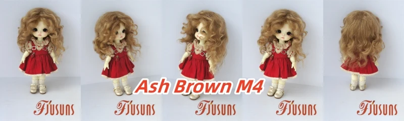 Messy Baby Curly  Soft Wave Mohair BJD Wigs  JD738  1/12 1/8 1/6 1/4 1/3 OB11 YOSD MSD SD DOD Nature Curly Doll Hair
