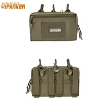 Tactical Molle Triple Magazine Pouches with Accessories Bag Open-Top Magazine Pouch Paintball Game Accessories Bags 1