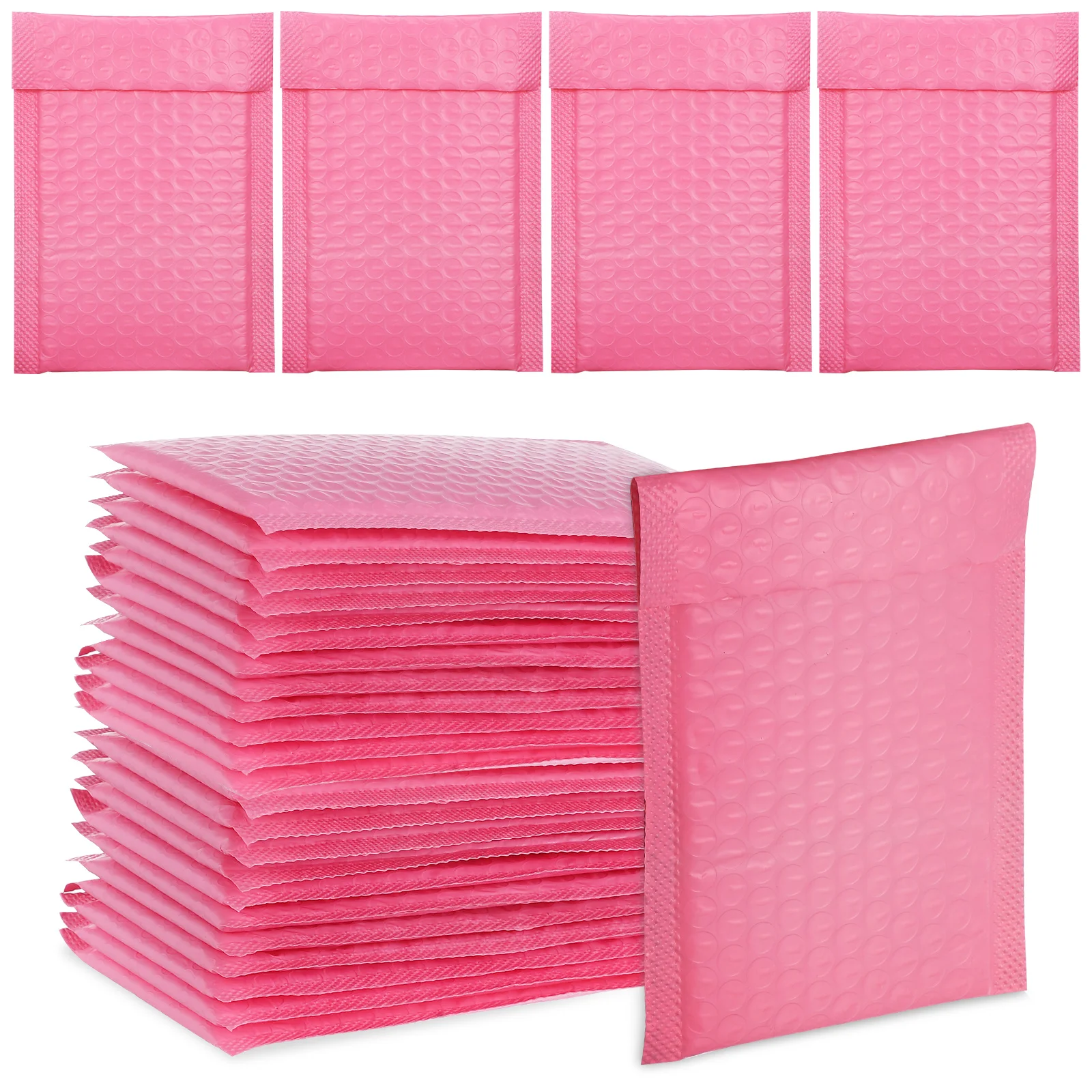30Pcs Bubble Mailers Padded Envelopes Bright Pink Shipping Pouches Packaging Bags Paper Envelopes Printing Products Wear