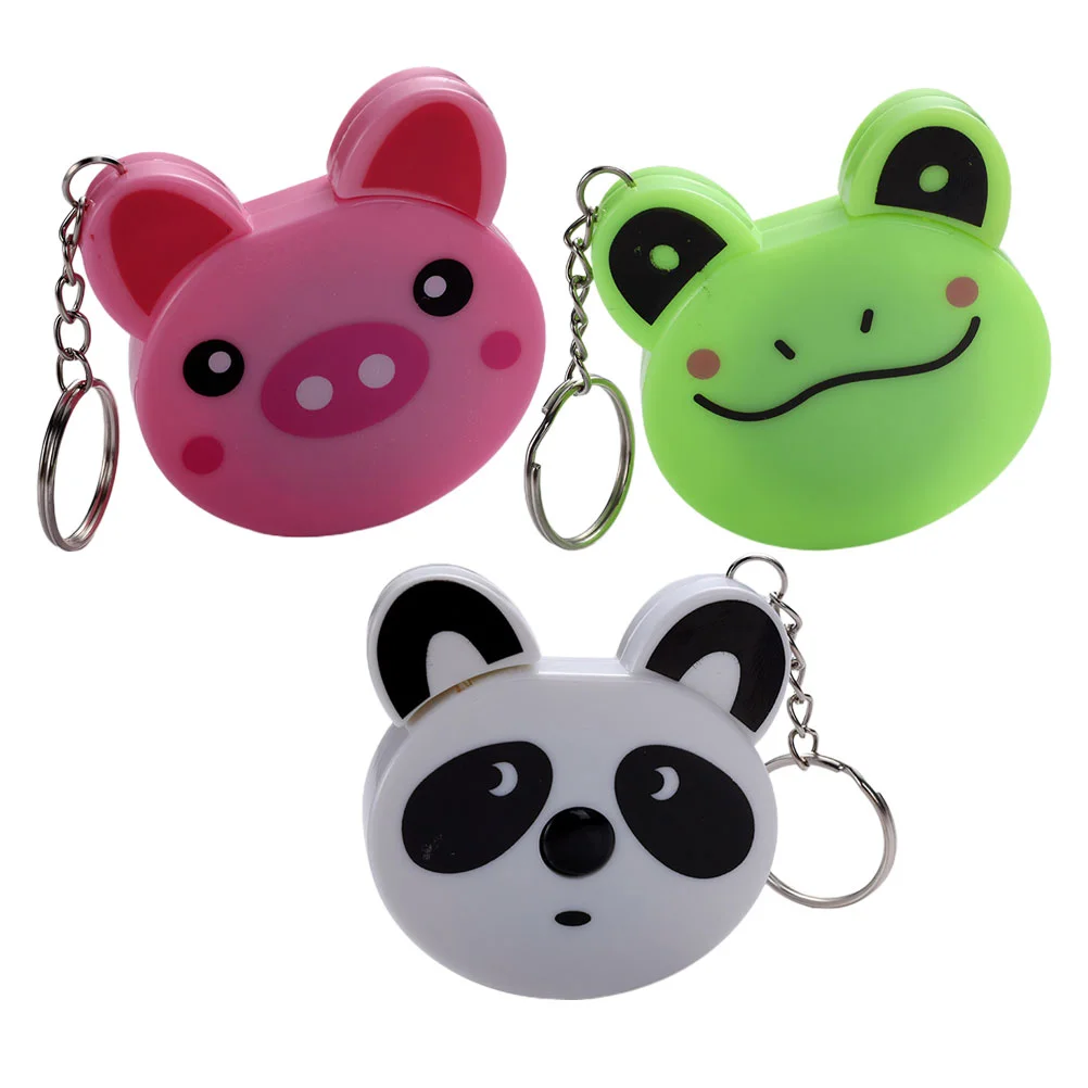 

3 Pcs Tape Measure Cartoon Body Measurement Flexible Measuring Automatic Retractable Fashion