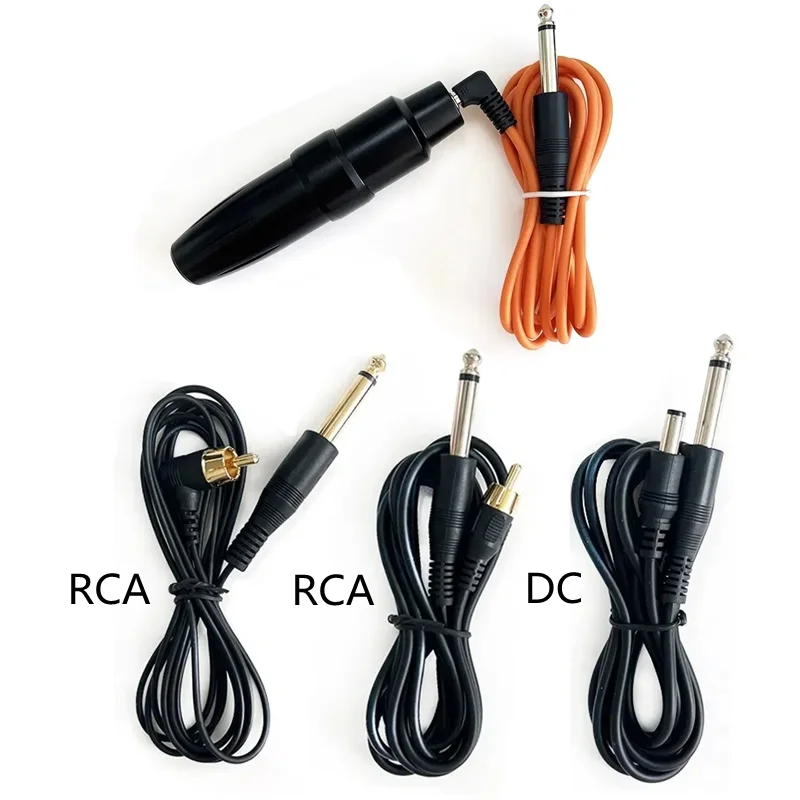 2 Meter 6.35 Power Cord Right Angle Clip Cord RCA/DC Cable Line Connector Power Supply Accessory Tattoo Machine Hook Motor Line