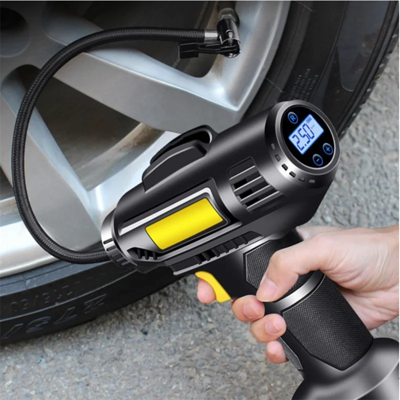 

120W Car Air Pump Electric Car Tire Inflatable Pump Portable Rechargeable Air Compressor Digital Auto Tire Inflator Equipment