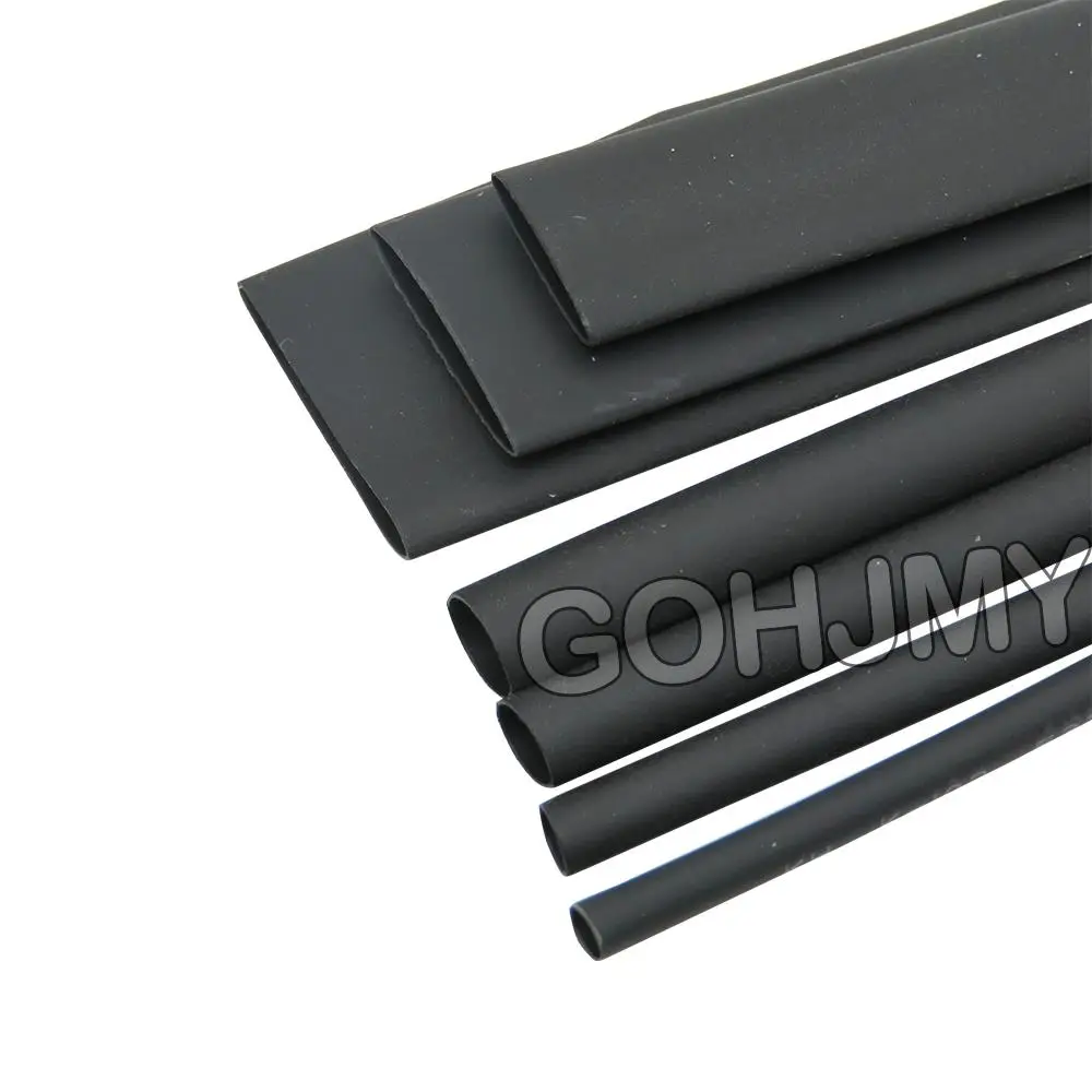 5Meters Heat Shrinkable Tube 1mm 1.5mm 2mm 3mm 4mm 5mm 6mm 2:1 Black Heat Shrink Tubing Shrinkable Sleeving DIY Connector wire